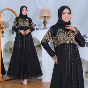 Elegant Black Syar'i Abaya