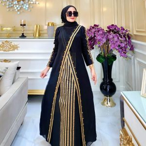 Premium Black Contemporary Abaya
