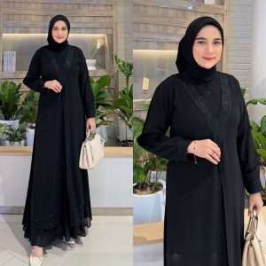 Black Embellished Abaya
