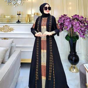 Luxury Black Abaya | Gamis Embroidery