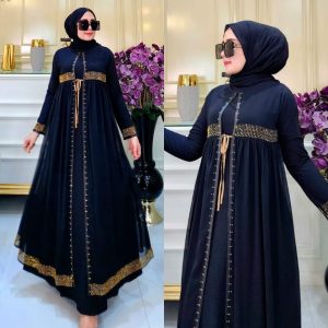 Luxury Black Abaya | Elegant Detailing