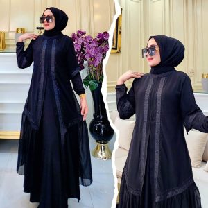 Elegant Embroidered Abaya
