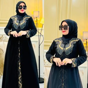 Elegant Black Abaya Luxurious Muslim