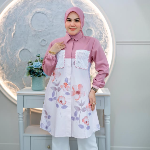 Floral Muslimah Tunic Blouse