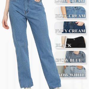 High-Waisted Straight-Leg Jeans for Women