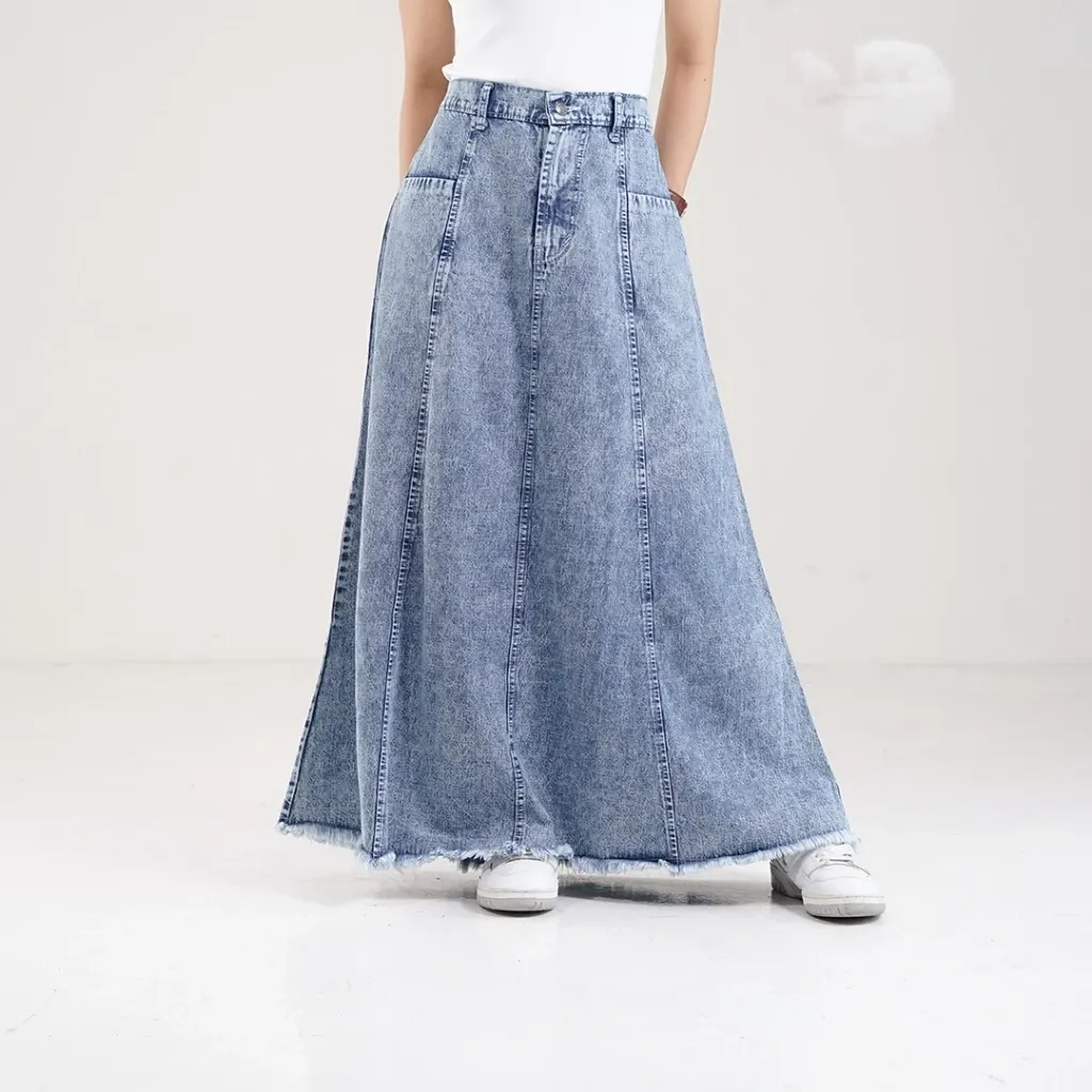 Rusty Celeste Low Rise Denim Maxi Skirt