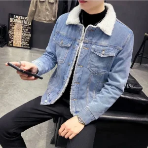 Men’s Sherpa-Lined Denim Jacket